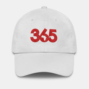 White 365 Hat w/ Red